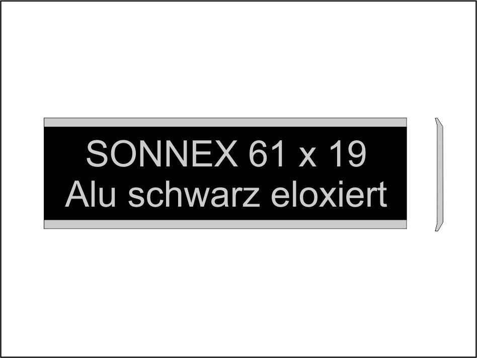 Sonnerieschild<br> Sonnex 61x19 schwarz